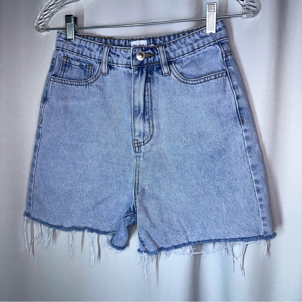 Princess Polly High Waist Cutoff Denim Jean Shorts Sz 4 Mom Shorts Casual Tomboy